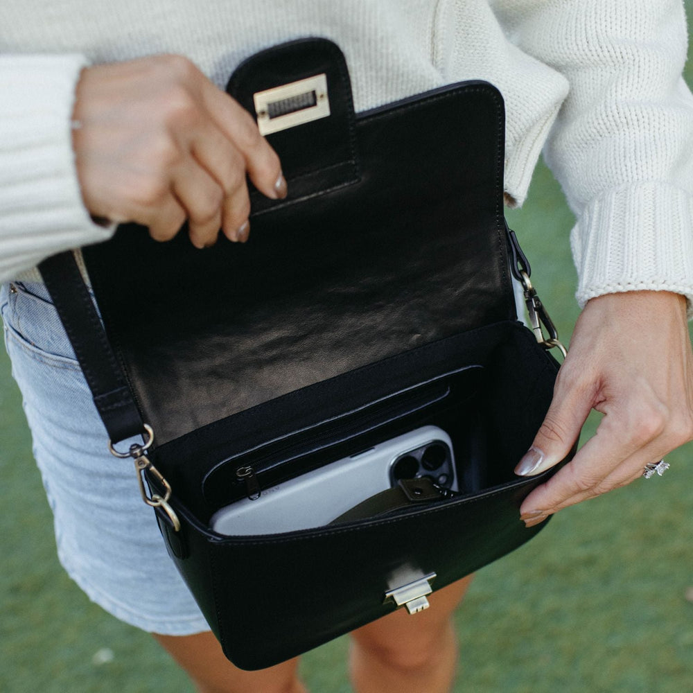 best black leather bags